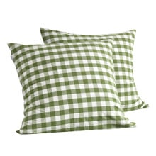 Sierra Yarn-Dyed Gingham Washed Cotton European Pillowcases (Set of 2)